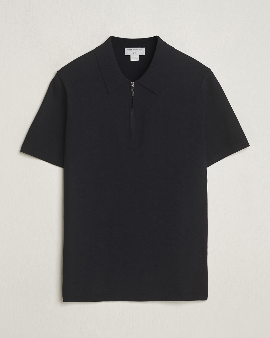 Herre | Pikéer | Tiger of Sweden | Orbit Knitted Cotton Polo Dark Sailing