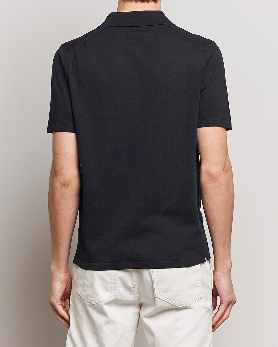 Herre | Pikéer | Tiger of Sweden | Orbit Knitted Cotton Polo Dark Sailing