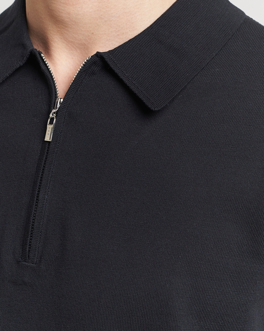 Herre | Pikéer | Tiger of Sweden | Orbit Knitted Cotton Polo Dark Sailing
