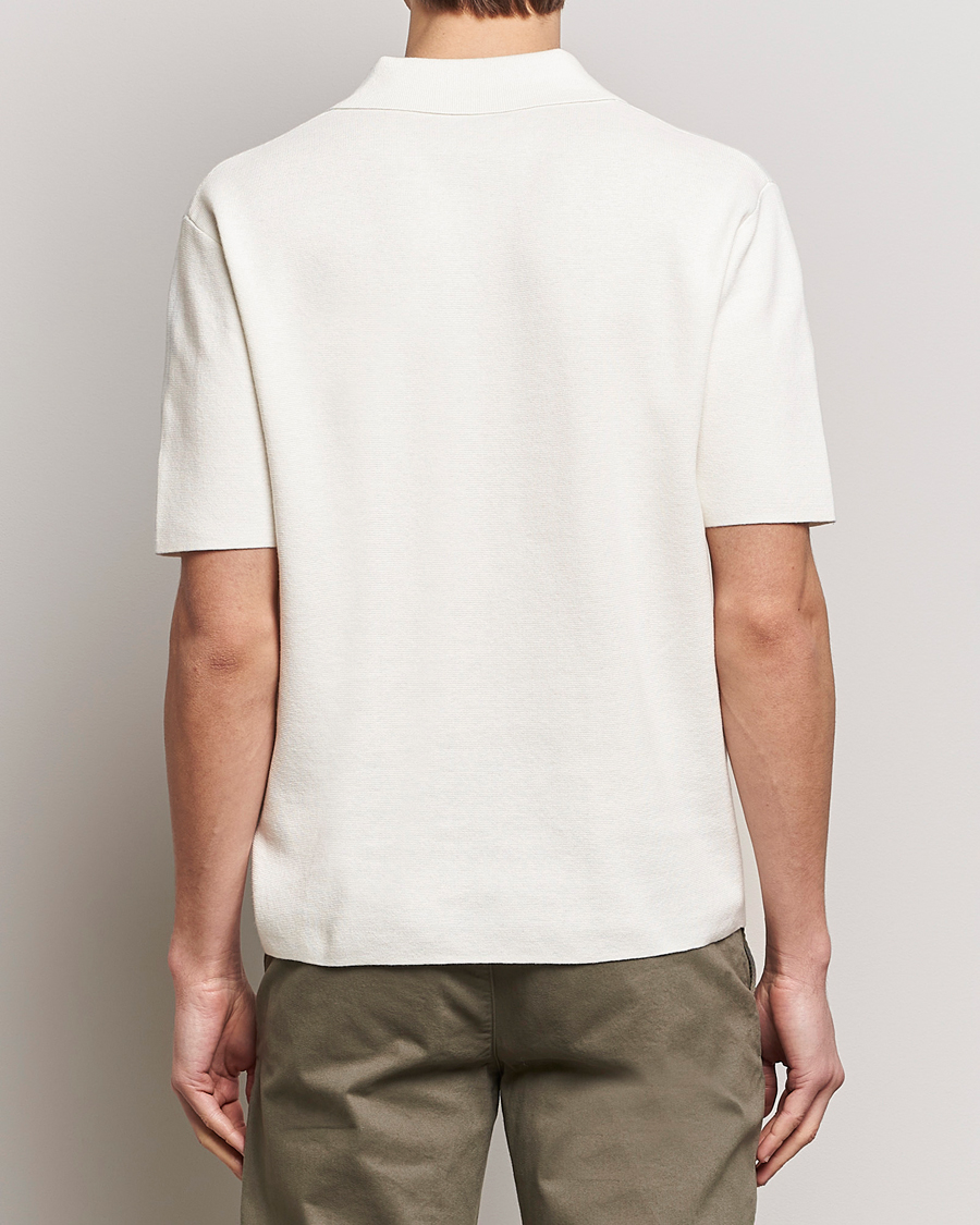 Herre | Pikéer | Tiger of Sweden | Maelon Linen/Cotton Knitted Polo Summer Snow