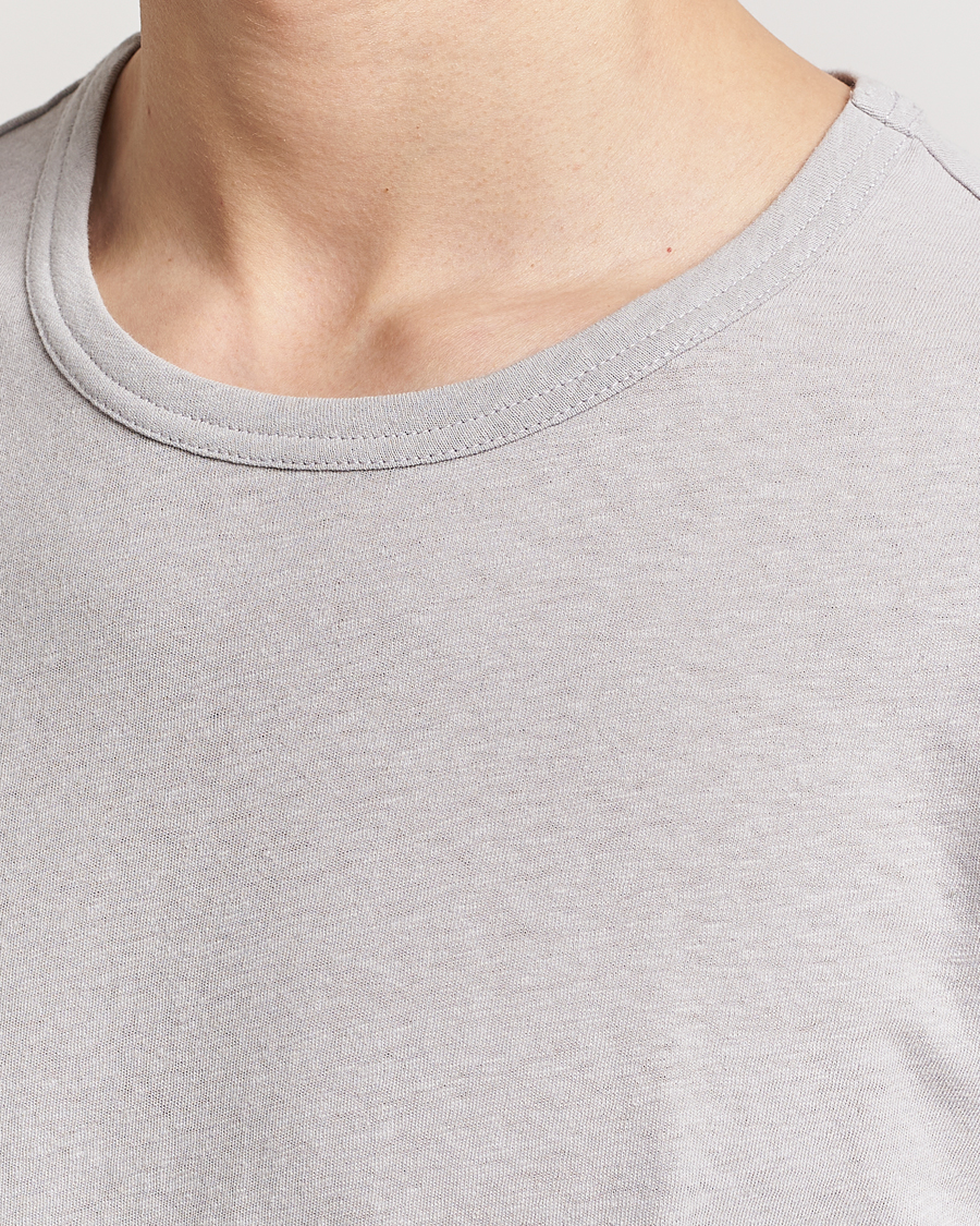 Herre | T-Shirts | Tiger of Sweden | Olaf Cotton/Linen Crew Neck T-Shirt Granite