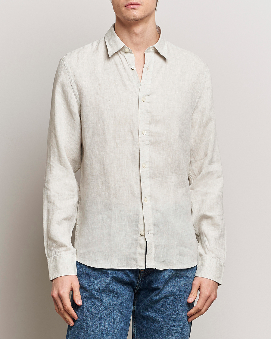 Herre | Business & Beyond | Tiger of Sweden | Spenser Linen Shirt Pale Clay