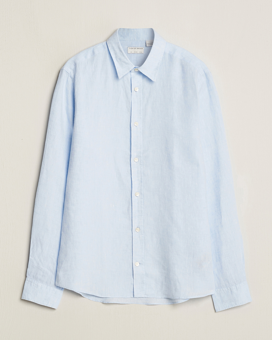Herre | Skjorter | Tiger of Sweden | Spenser Linen Shirt Light Blue