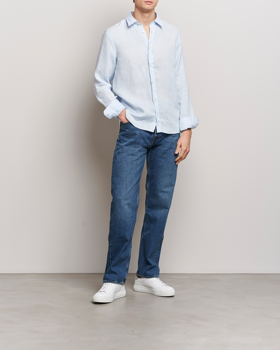 Herre |  | Tiger of Sweden | Spenser Linen Shirt Light Blue