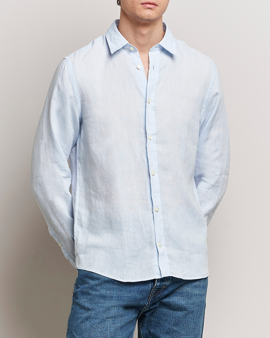 Herre | Business & Beyond | Tiger of Sweden | Spenser Linen Shirt Light Blue