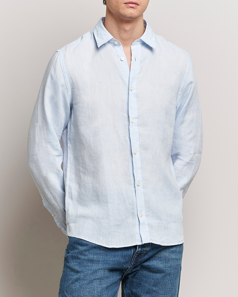 Herre | Tiger of Sweden | Tiger of Sweden | Spenser Linen Shirt Light Blue