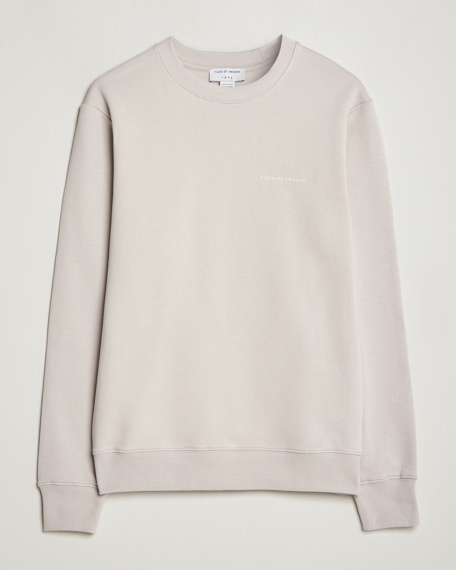 Herre | Gensere | Tiger of Sweden | Emerson Crew Neck Sweatshirt Grey Sand