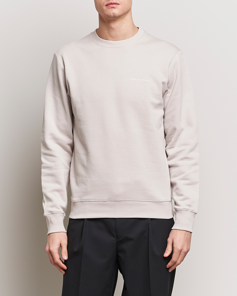 Herre | Gensere | Tiger of Sweden | Emerson Crew Neck Sweatshirt Grey Sand