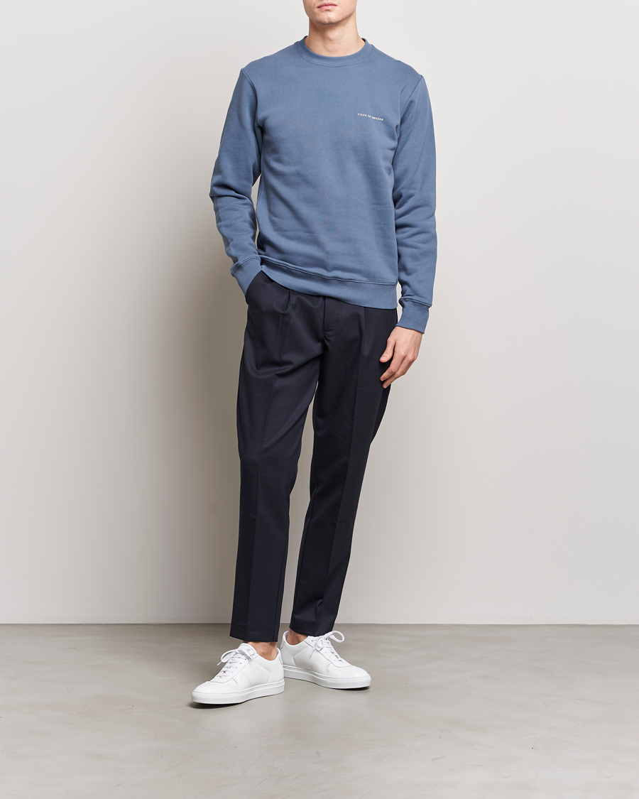 Herre | Gensere | Tiger of Sweden | Emerson Crew Neck Sweatshirt Thunder Blue
