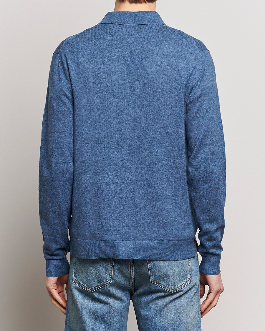 Herre | Gensere | Tiger of Sweden | Orbit Wool/Cotton Half Zip Thunder Blue