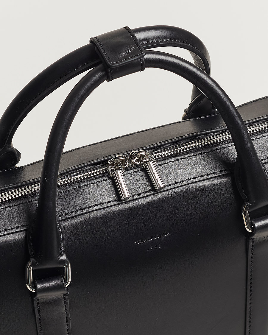 Herre | Tiger of Sweden Brevis Smooth Leather Briefcase Black | Tiger of Sweden | Brevis Smooth Leather Briefcase Black