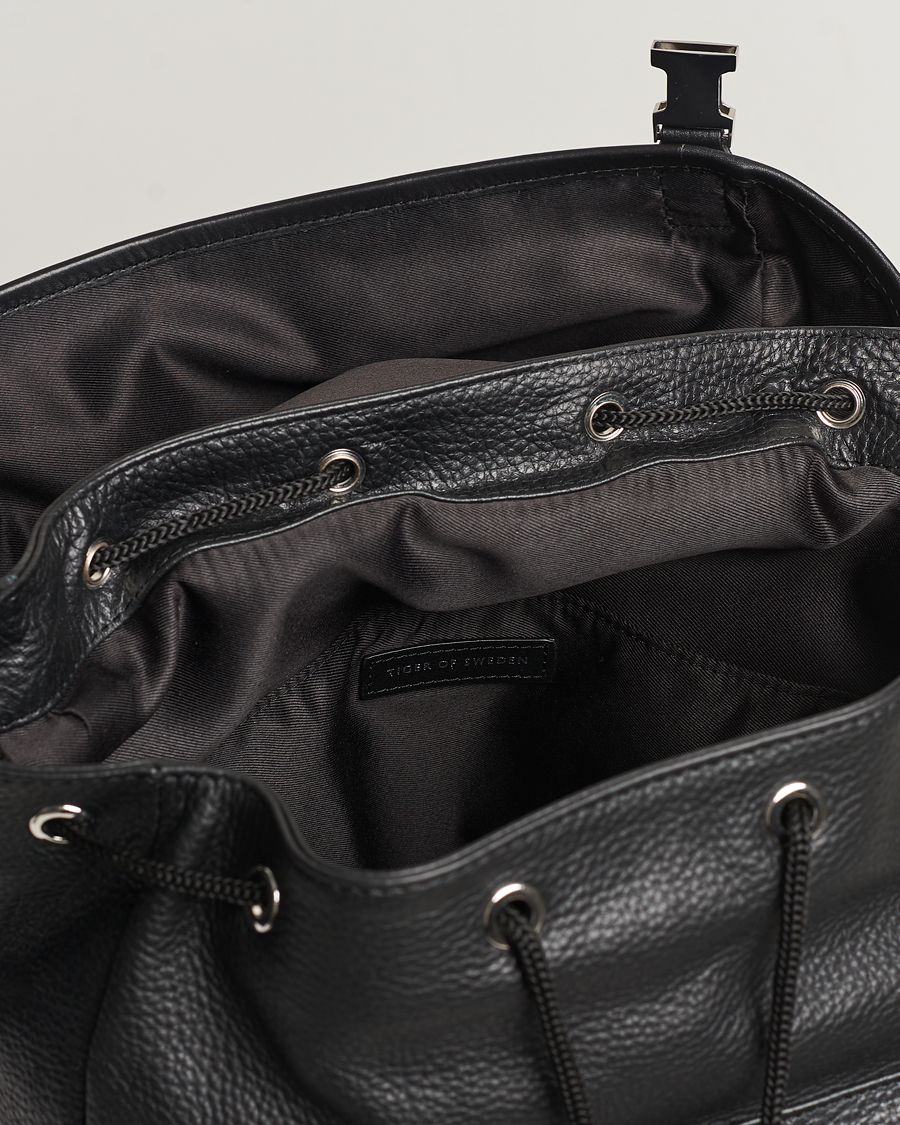 Herre | Tiger of Sweden Baha Grained Leather Backpack Black | Tiger of Sweden | Baha Grained Leather Backpack Black