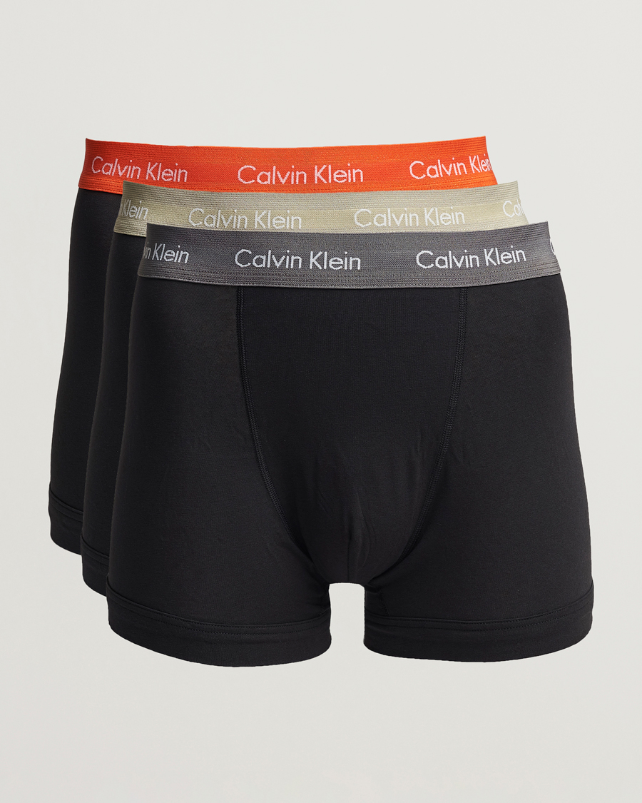 Herre | Undertøy | Calvin Klein | Cotton Stretch Trunk 3-pack Red/Grey/Moss