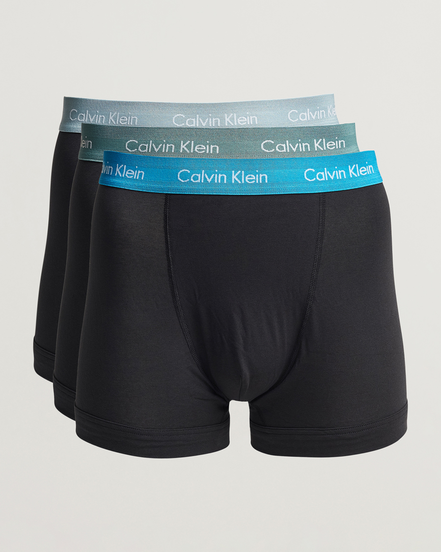 Herre | Undertøy | Calvin Klein | Cotton Stretch Trunk 3-pack Blue/Dust Blue/Green