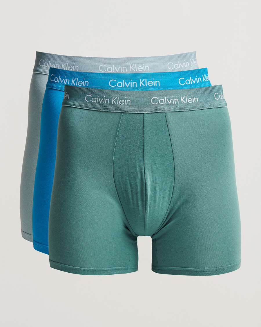 Herre | Undertøy | Calvin Klein | Cotton Stretch 3-Pack Boxer Breif Blue/Arona/Green