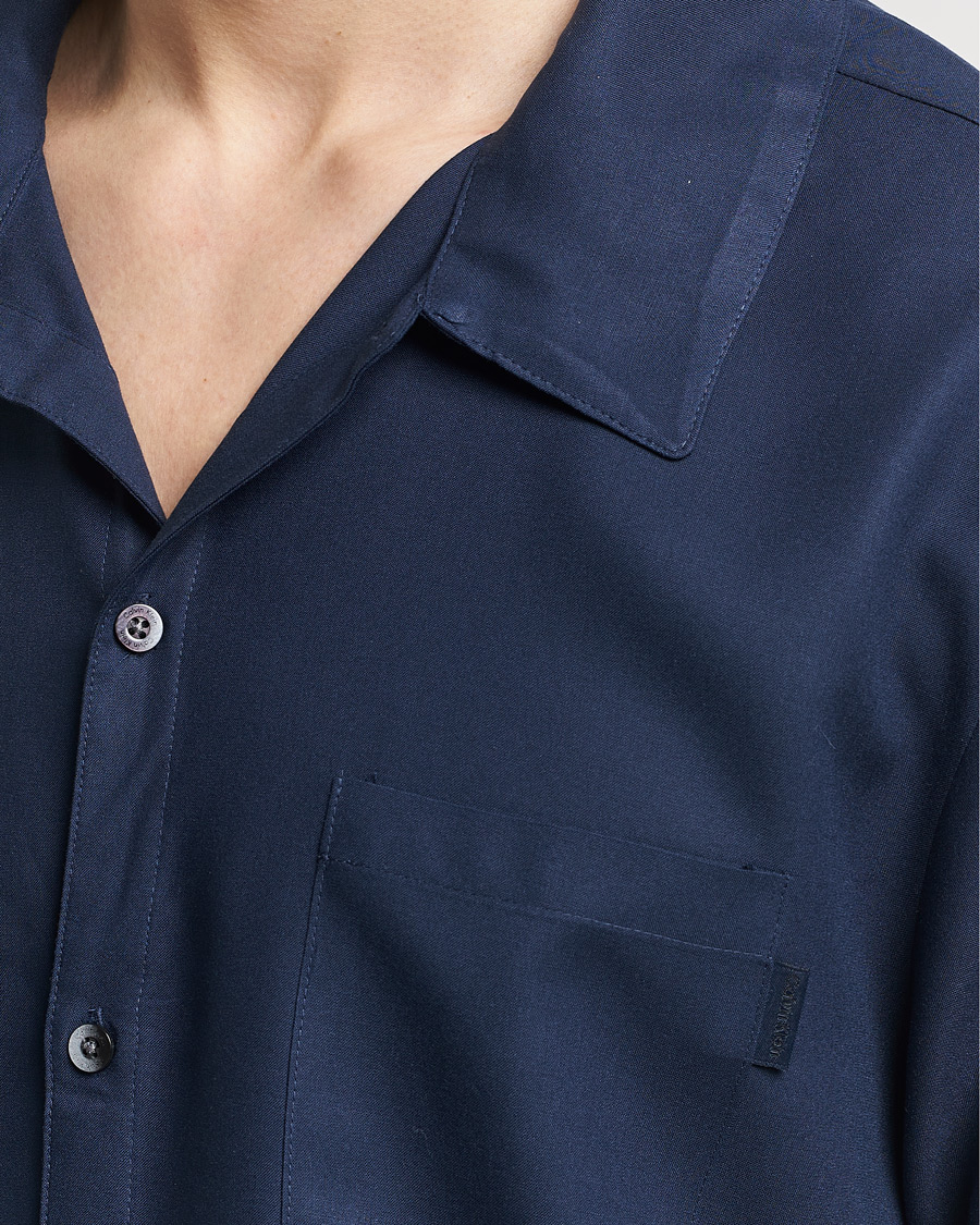 Herre | Pyjamaser og badekåper | Calvin Klein | Viscose Short Sleeve Pyjama Set Blue Shadow