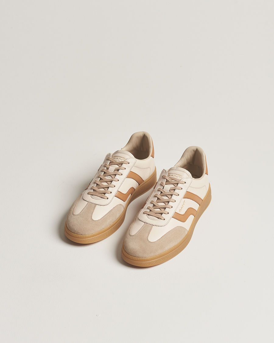 Herre | Sneakers med lavt skaft | GANT | Cuzmo Leather Sneaker Beige/Tan