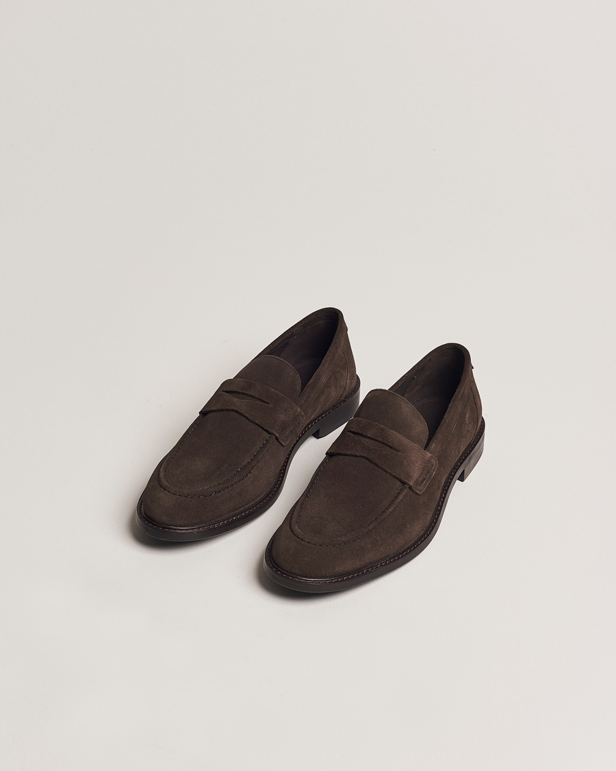 Herre | Sko i mokka | GANT | Lozham Suede Loafer Coffee Brown