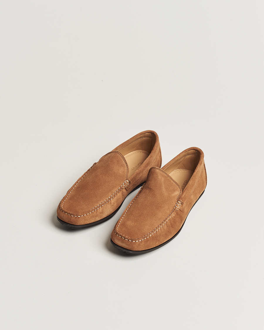 Herr | Skor | GANT | Wilmon Suede Car Shoe Cognac