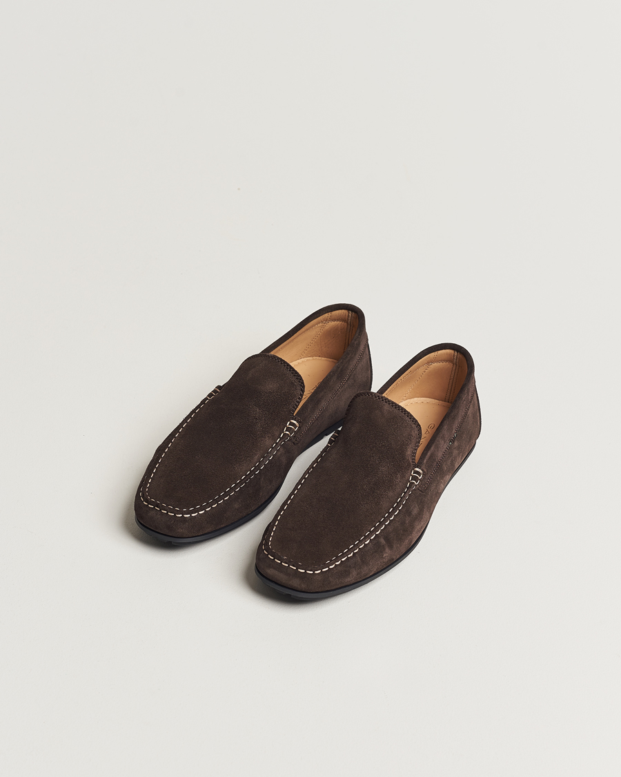 Men | Moccasins | GANT | Wilmon Suede Car Shoe Dark Brown