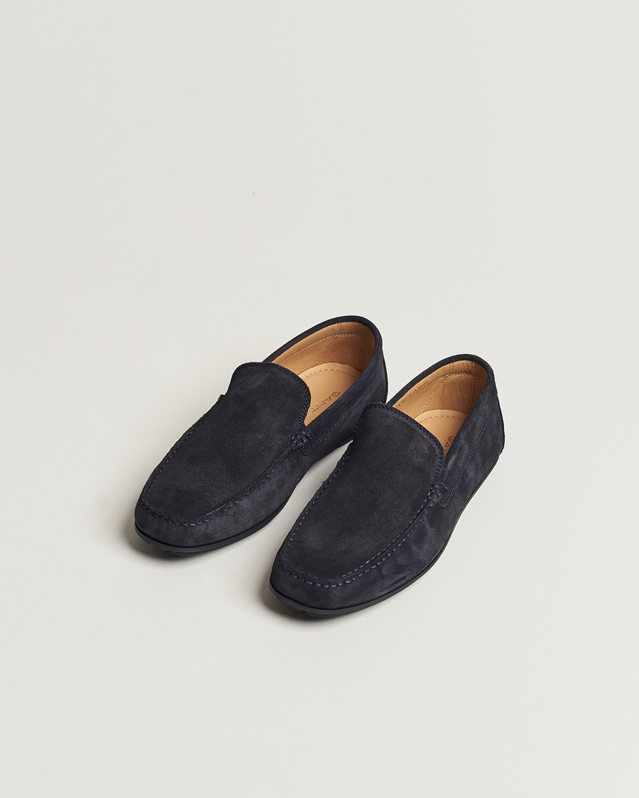 Men | Moccasins | GANT | Wilmon Suede Car Shoe Marine