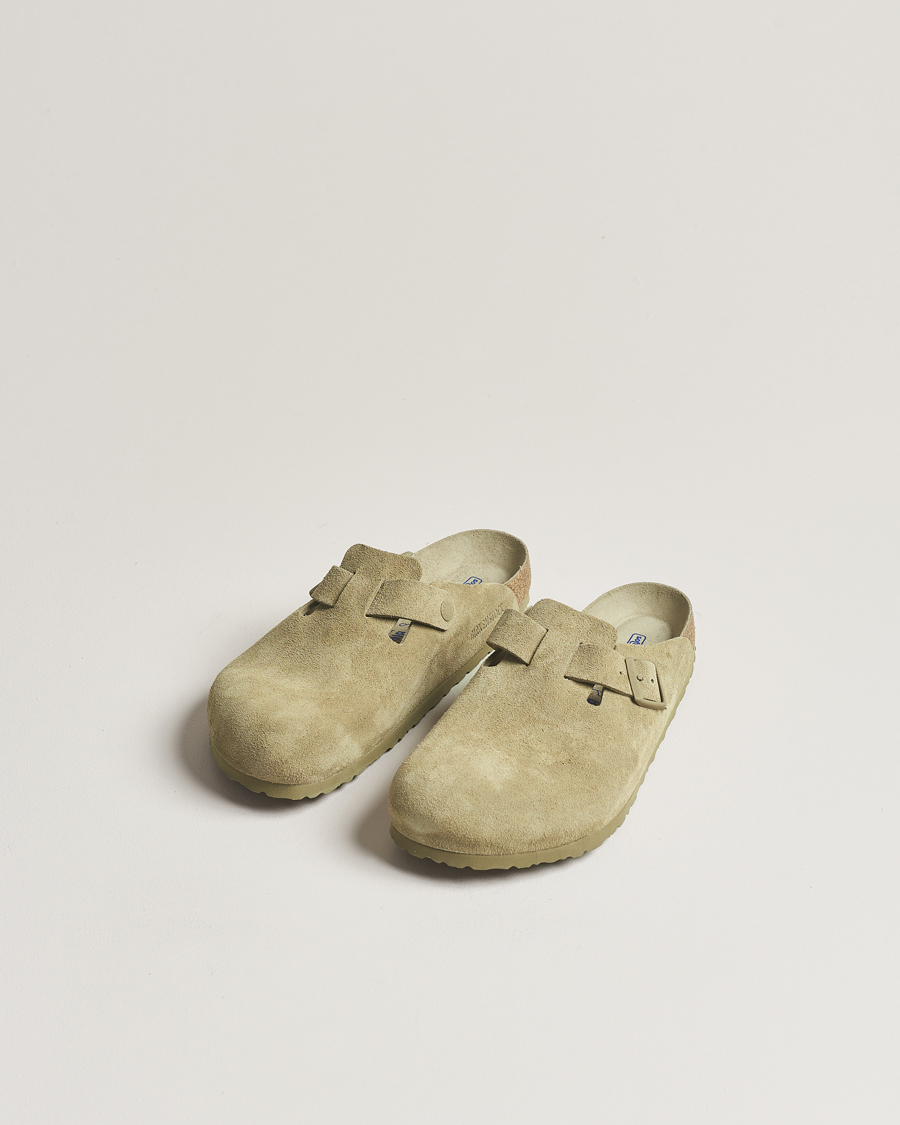 Herre | Sko | BIRKENSTOCK | Boston Soft Footbed Faded Khaki Suede