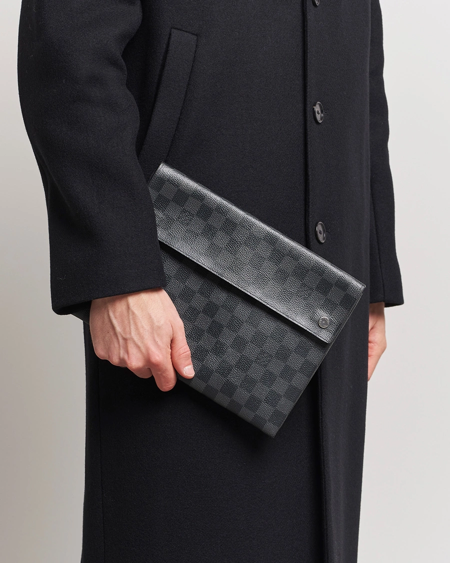 Herre | Pre-Owned & Vintage Bags | Louis Vuitton Pre-Owned | Alpha Triple Pouches Damier Graphite