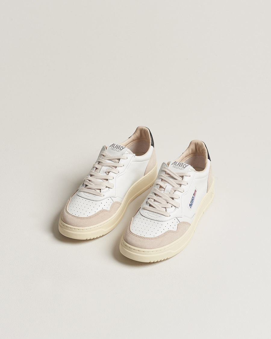 Herre | Sneakers | Autry | Medalist Low Super Soft Goat Leather Sneaker White/Black