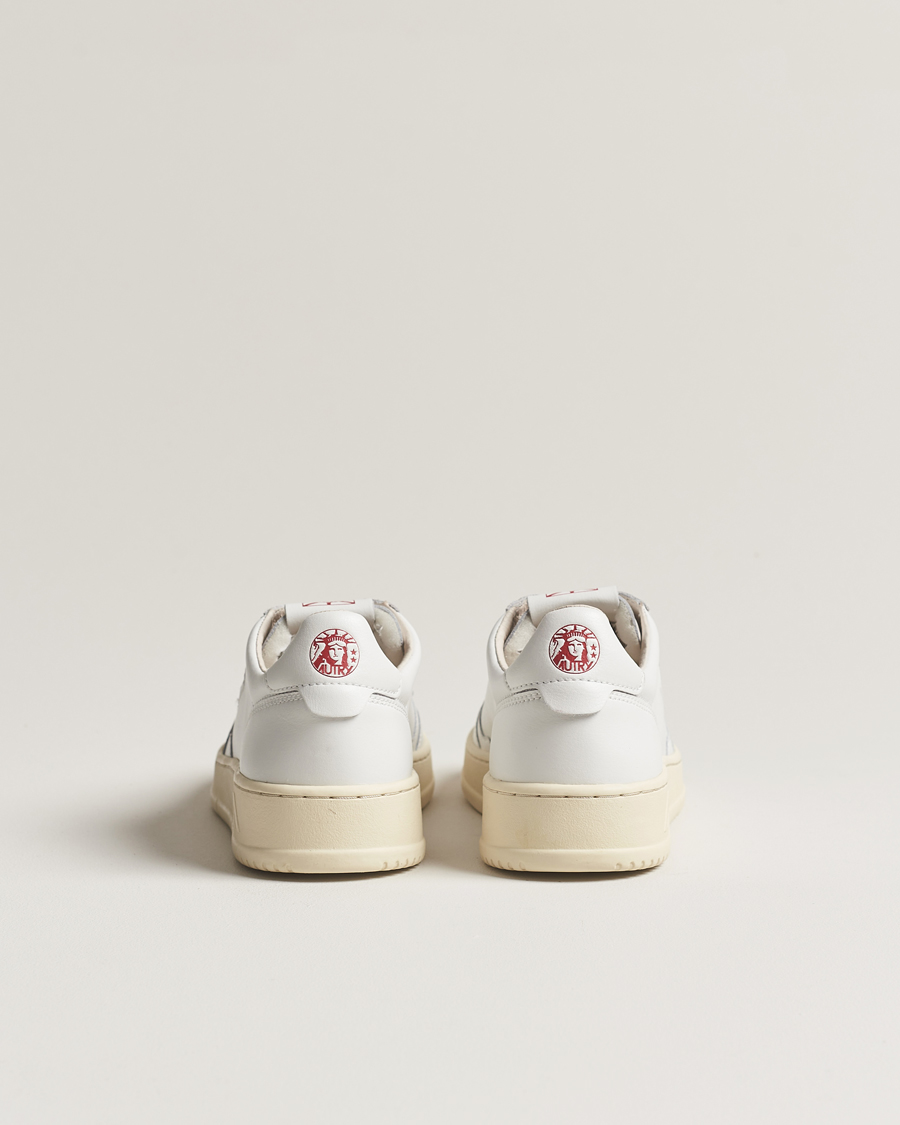 Herre | Autry Medalist Low Leather Sneaker White/Red | Autry | Medalist Low Leather Sneaker White/Red