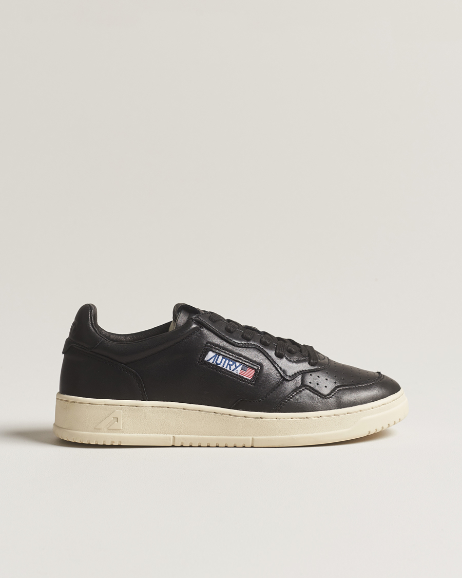 Herre | Autry Medalist Low Super Soft Goat Leather Sneaker Black | Autry | Medalist Low Super Soft Goat Leather Sneaker Black