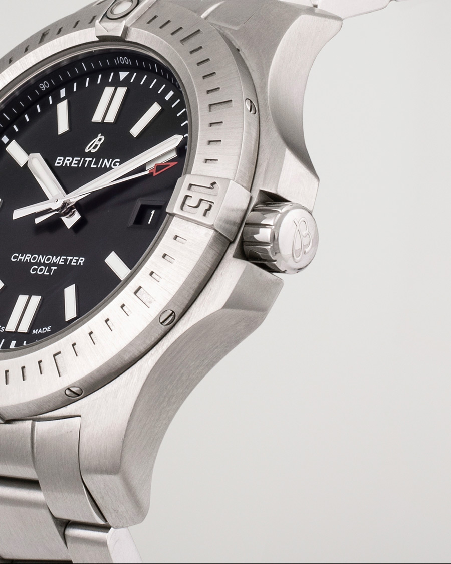Herre | Breitling Pre-Owned Chronomat Colt A17388101B1A1 Silver | Breitling Pre-Owned | Chronomat Colt A17388101B1A1 Silver