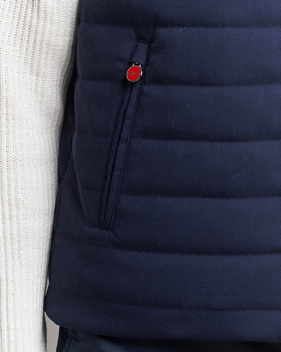 Herre | Jakker | Kiton | Technical Wool Gilet Navy