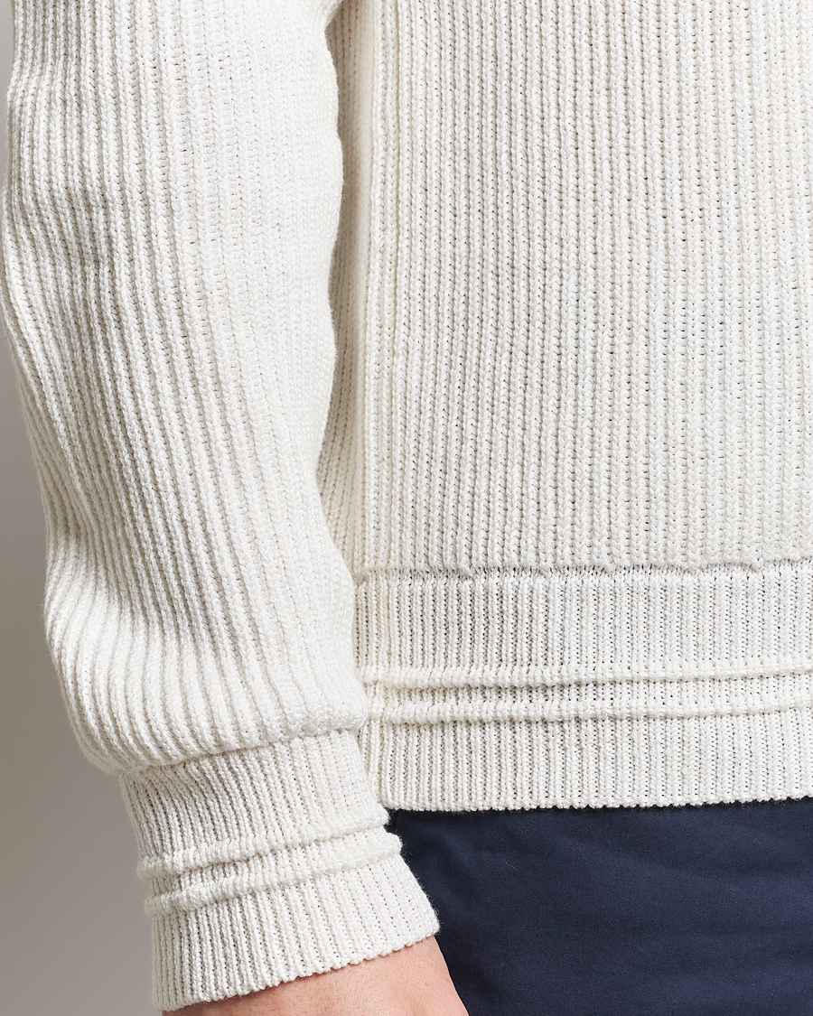 Herre | Gensere | Kiton | Cotton/Silk Rib Pullover Off White
