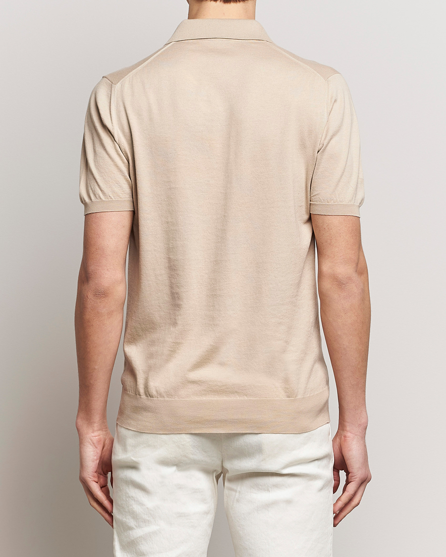 Herre | Pikéer | Kiton | Sea Island Cotton Polo Beige