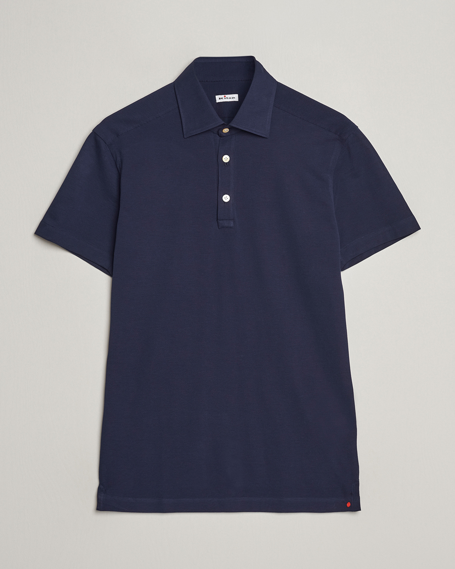 Herre | Pikéer | Kiton | Short Sleeve Jersey Polo Navy
