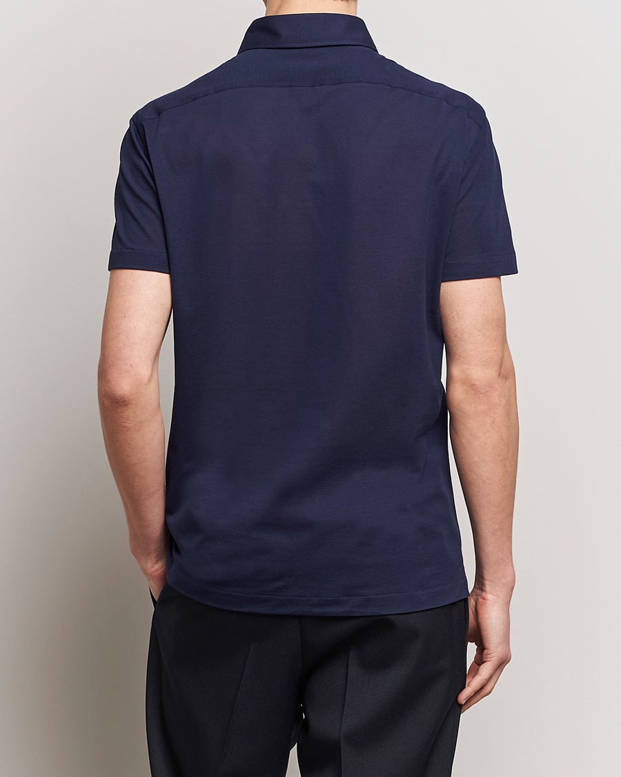 Herre | Pikéer | Kiton | Short Sleeve Jersey Polo Navy