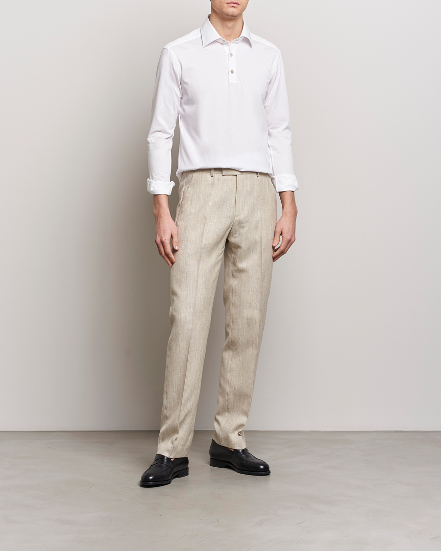 Herre |  | Kiton | Popover Shirt White