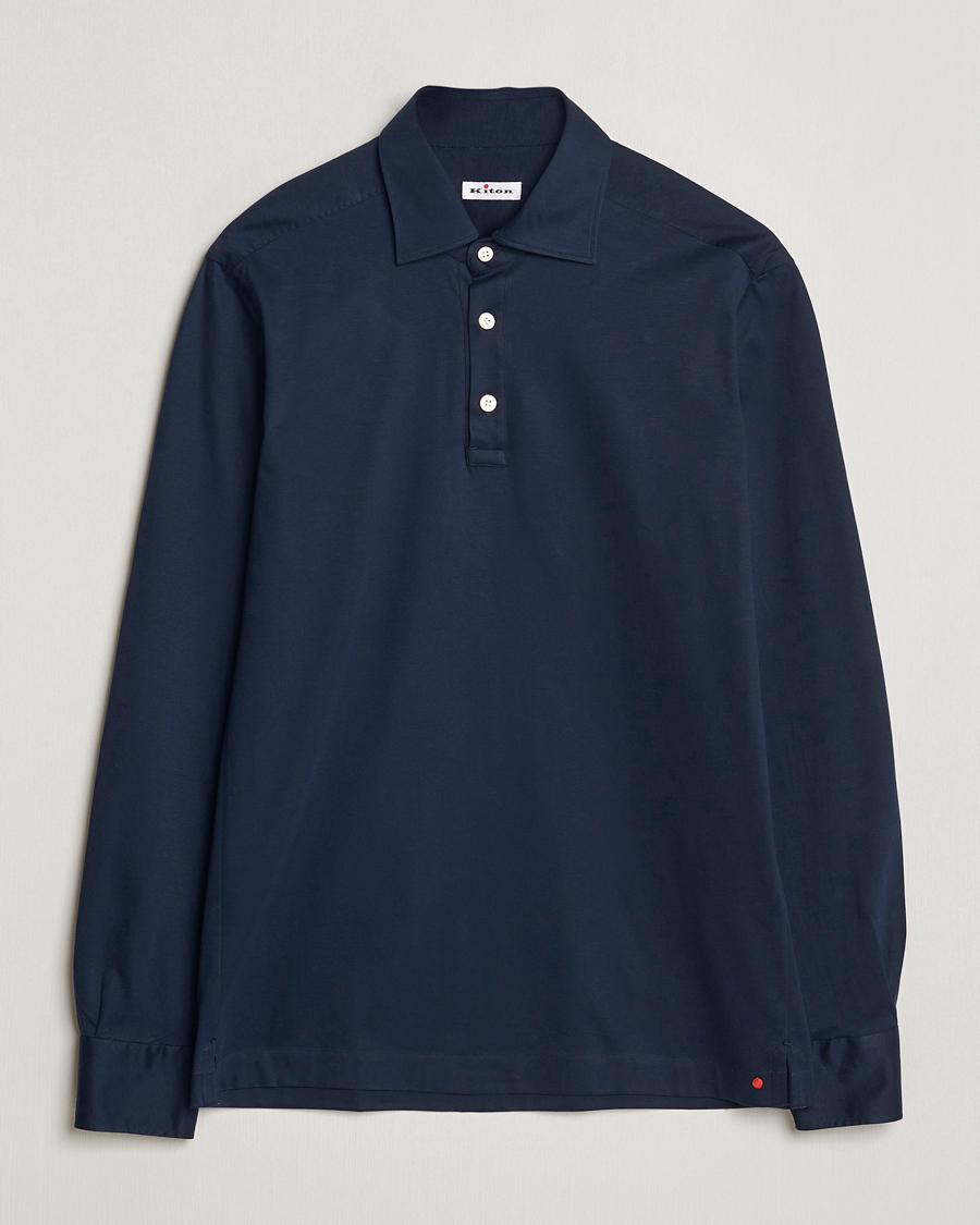 Herre | Skjorter | Kiton | Popover Shirt Navy