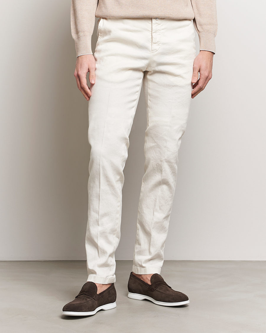 Herre | Avdelinger | Kiton | Linen Trousers Light Beige