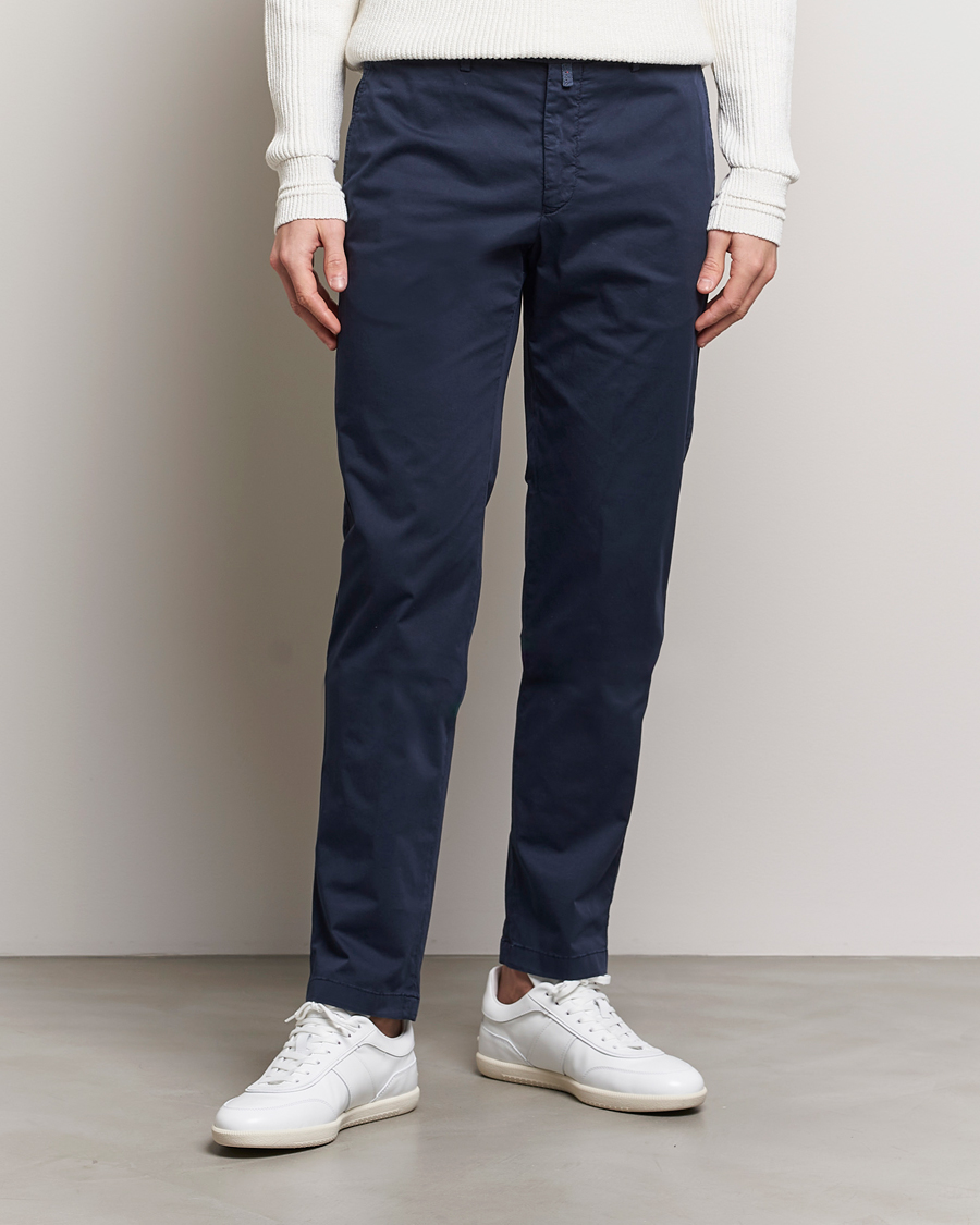 Herre | Klær | Kiton | Slim Fit Cotton Chinos Navy