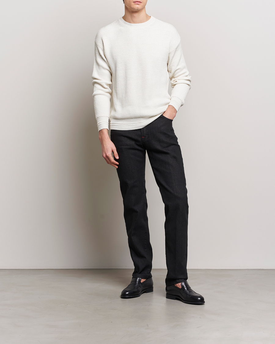 Herre | Jeans | Kiton | Slim Fit 5-Pocket Jeans Black