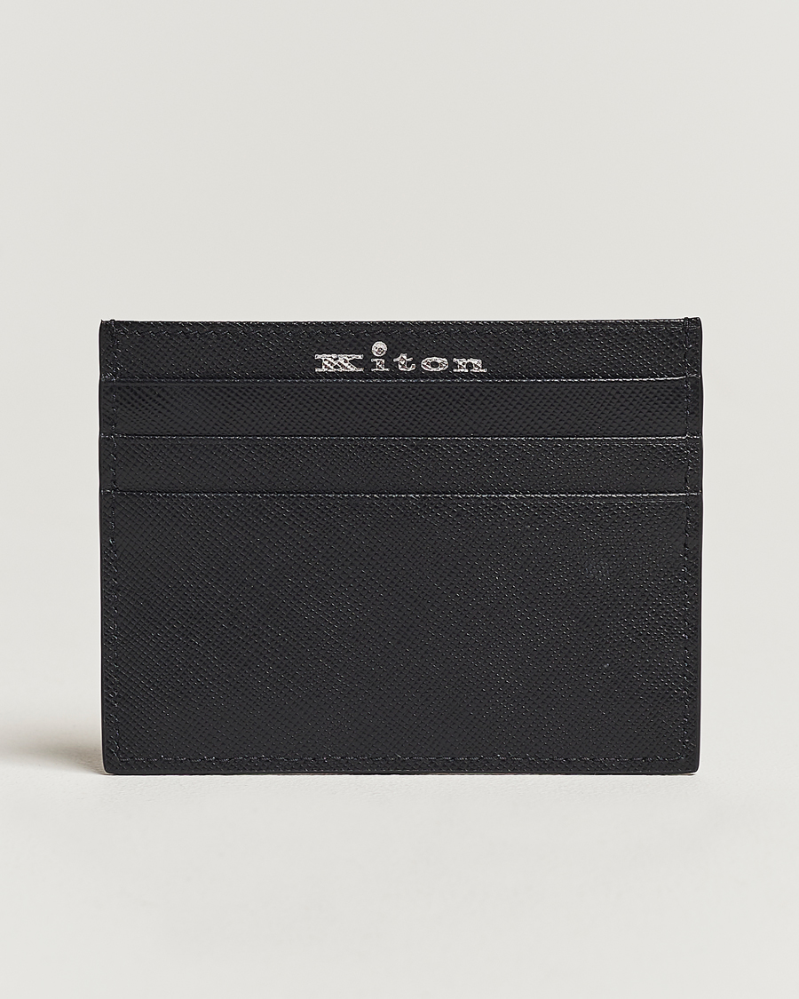 Herre |  | Kiton | Saffiano Leather Cardholder Black