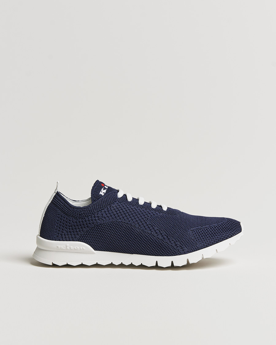 Herre | Kiton Mesh Running Sneakers Navy | Kiton | Mesh Running Sneakers Navy