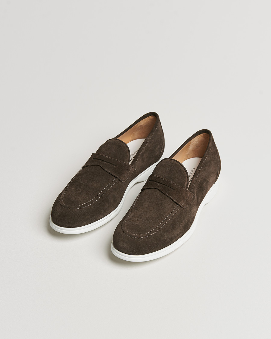 Herre | Italian Department | Kiton | Summer Loafers Dark Brown Suede