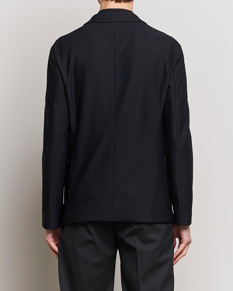 Herre | Dressjakker | Giorgio Armani | Single Breasted Mesh Blazer Black
