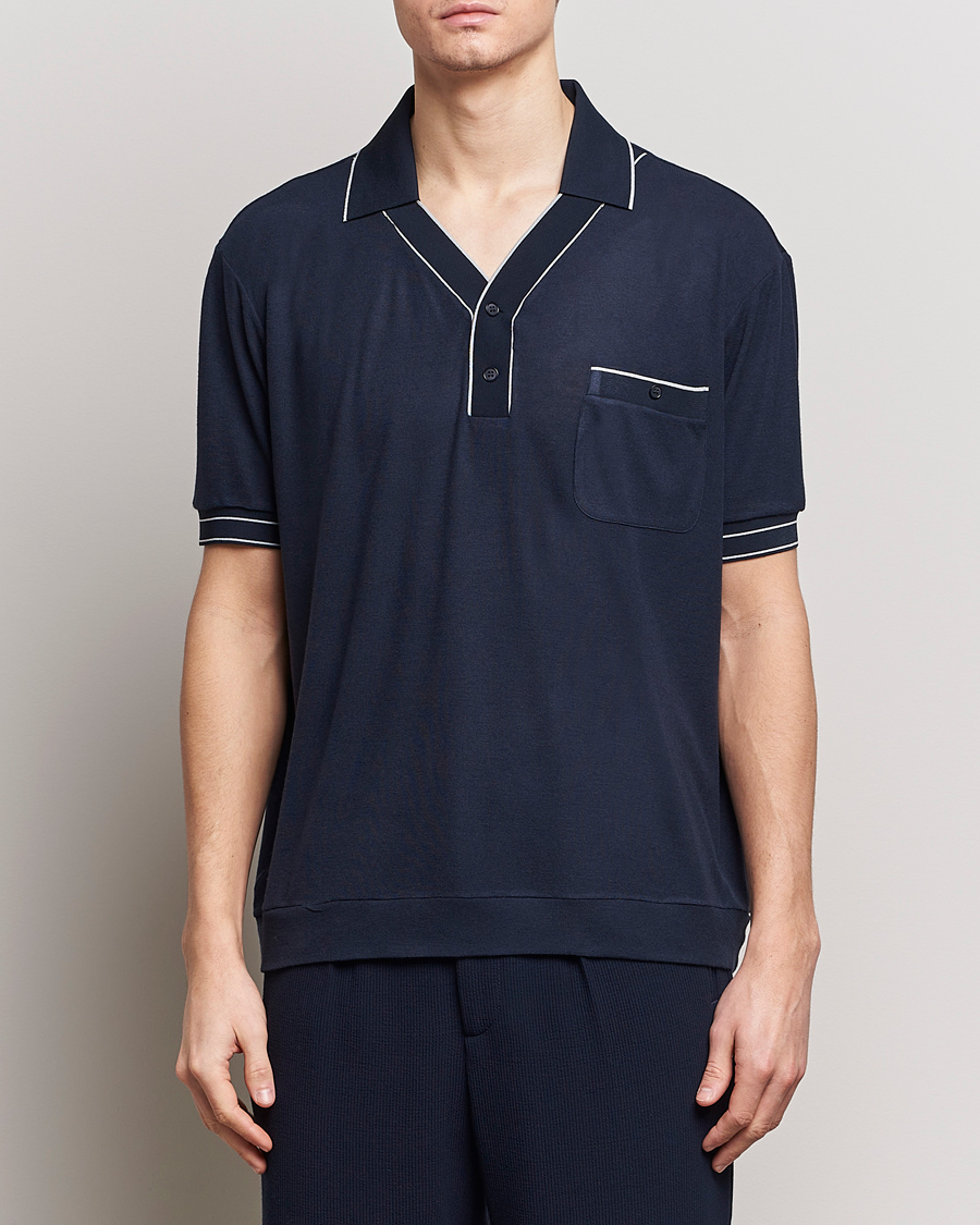 Herre | Avdelinger | Giorgio Armani | Short Sleeve Riviera Polo Navy