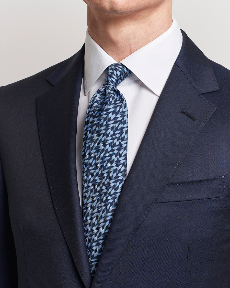 Herre | Avdelinger | Giorgio Armani | Printed Silk Tie  Navy Blue