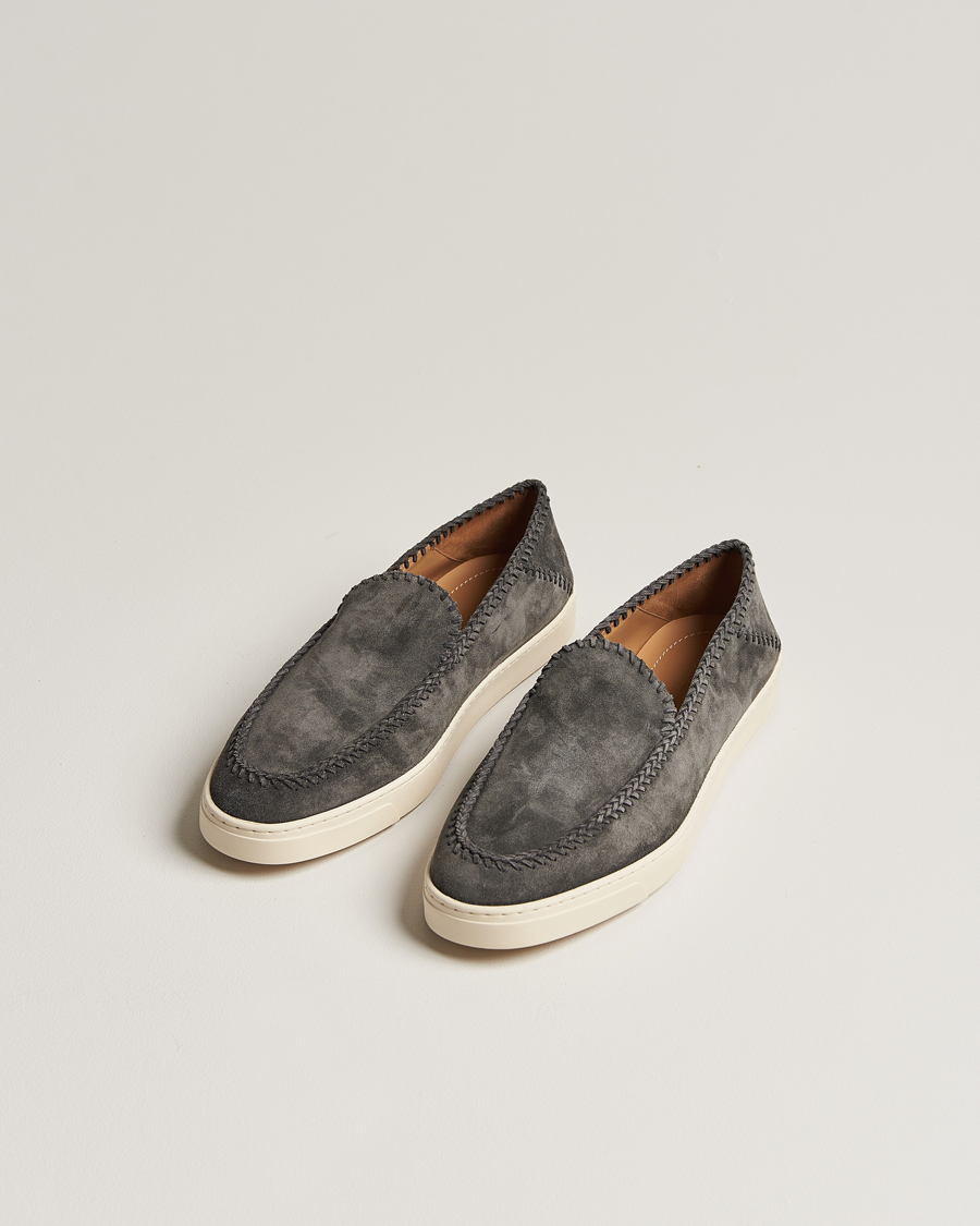 Herre | Giorgio Armani Intrecci Loafers Grey Suede | Giorgio Armani | Intrecci Loafers Grey Suede