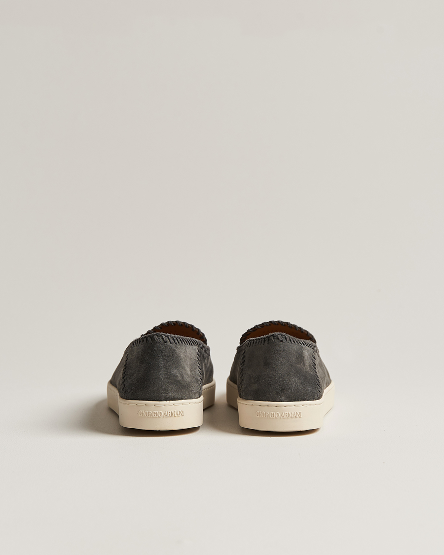 Herre | Giorgio Armani Intrecci Loafers Grey Suede | Giorgio Armani | Intrecci Loafers Grey Suede