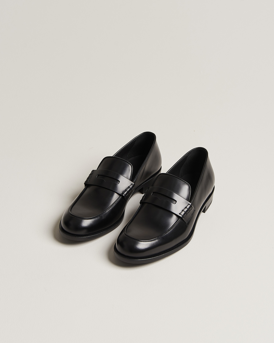 Herre | Giorgio Armani Penny Loafers Black Calf | Giorgio Armani | Penny Loafers Black Calf